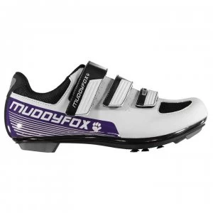 image of Muddyfox RBS100 Ladies Cycling Shoes - White/Purple