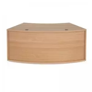 Image of Denver reception 45&deg; curved base unit 1800mm - beech
