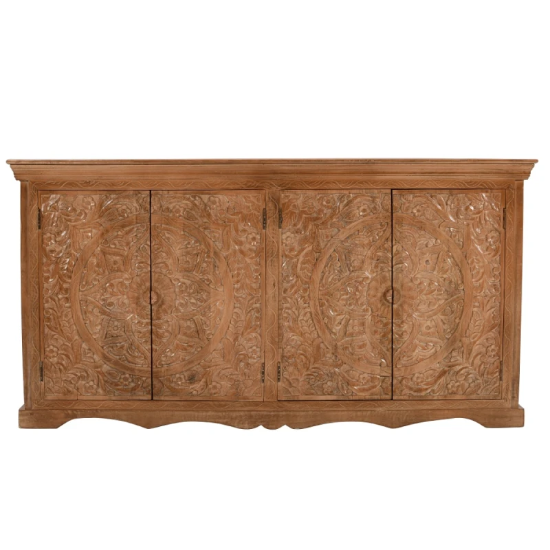 Image of Indian Hub Artwork Mango Wood Sideboard Xl