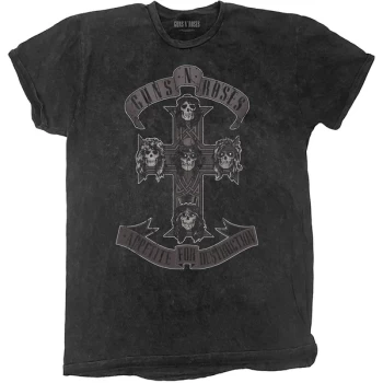 Image of Guns N' Roses - Monochrome Cross Unisex Large T-Shirt - Black