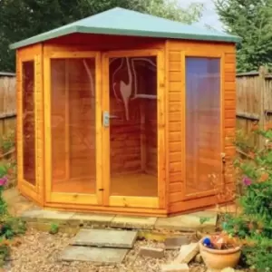 Image of Shire Larkspur 7' 1" x 7' 1" Apex Summerhouse - Premium Dip Treated Shiplap
