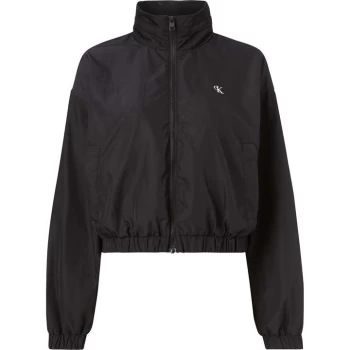 Image of Calvin Klein Jeans Back Logo Wind Breaker Jacket - BAE BLACK