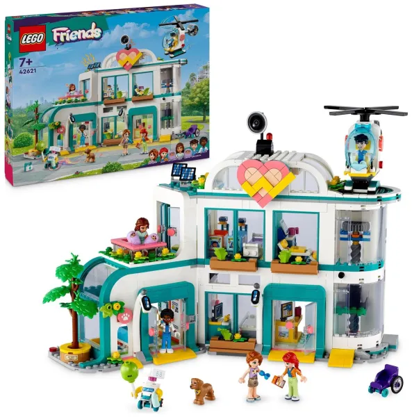 image of LEGO Friends Heartlake City Hospital & Helicopter Toy 42621