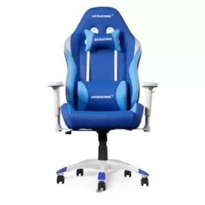 image of AKRacing California PC gaming chair Upholstered padded seat Blue White