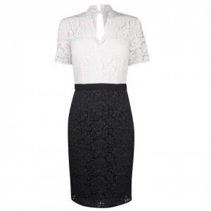 Image of SET Womens Two Toned Lace Dress - 0105 White Blue