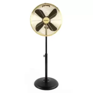 image of Beldray 16'' Standing Pedestal Fan Black and Gold Edition, black