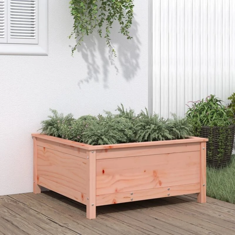 Image of vidaXL Garden Planter 82.5x82.5x39cm Solid Wood Douglas, Brown 825301