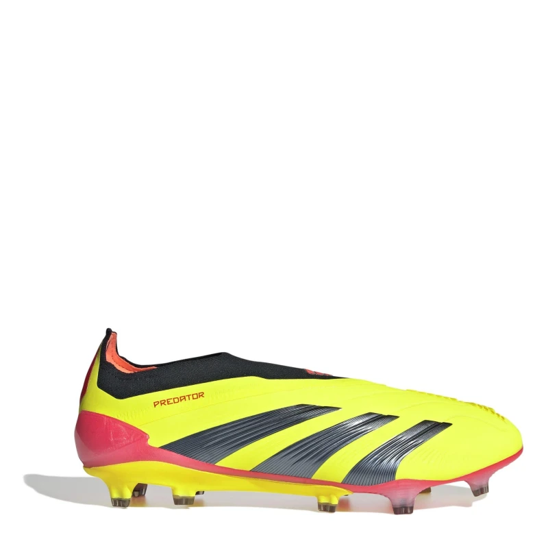 Image of adidas Predator 24 Elite Laceless Firm Ground Football Boots Yellow/Blk/Red male 10 (44.7)