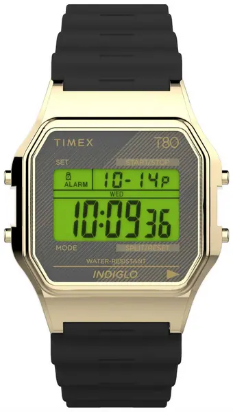 image of Timex TW2V41000 Timex 80 Digital Dial / Black Resin Strap Watch