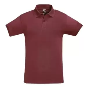 Image of SOLS Mens Perfect Pique Short Sleeve Polo Shirt (S) (Burgundy)