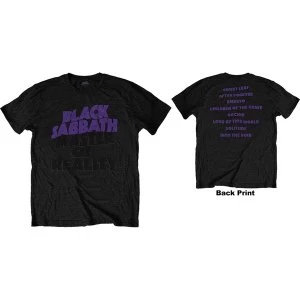 Image of Black Sabbath - Masters of Reality Album Mens X-Large T-Shirt - Black