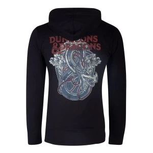 image of Hasbro - Dungeons & Dragons Iconic Logo Mens Small Hoodie - Black