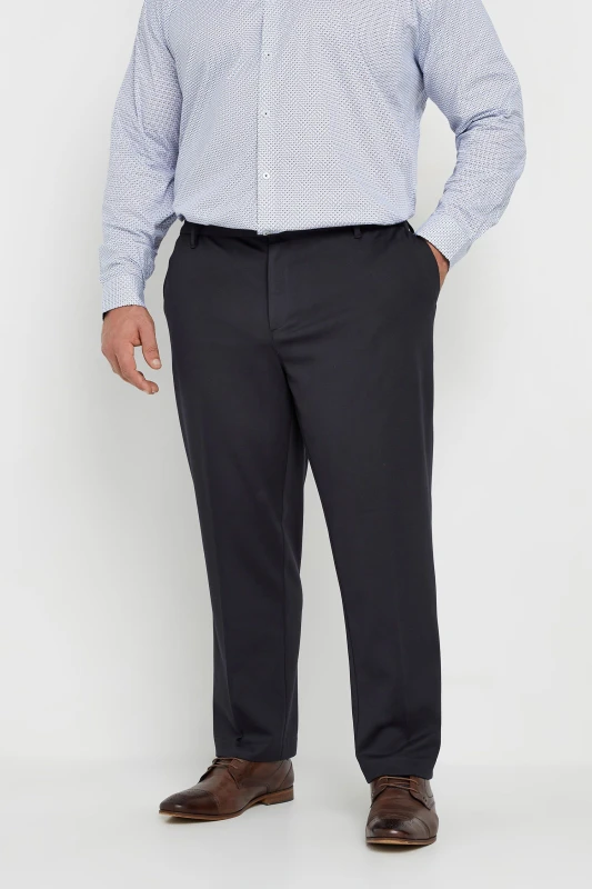 Image of BadRhino BadRhino Men Stretch Straight Leg Trousers in Dark Navy Size: 36R Dark Navy 36R Male 5063111825448