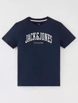 image of Jack & Jones Junior Boys Josh Tshirt - Navy Blazer, Navy, Size 10 Years