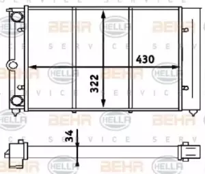 Image of x1 Behr Heat Exchanger 8MK376713-324 Genuine for 8MK 376 713-321 Made in China