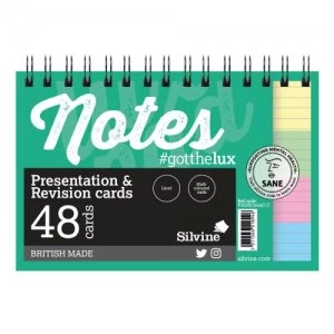 image of Silvine Revision Pres And Note Cards Twinwire Assorted PK48