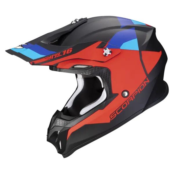 image of Scorpion VX-16 Evo Air Spectrum Matt Black-Red-Blue Offroad Helmet Size XS