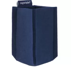 image of magnetoplan magnetoTray pencil pot, SMALL, HxWxD 100 x 60 x 60 mm, blue