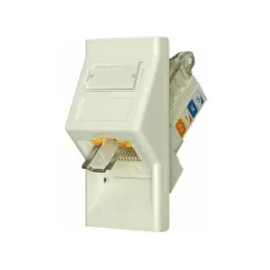 Image of Tuk Ltd - SLJ45wh lokjac Angled Euro White Cat6 Locking Socket