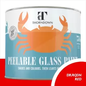 Image of Thorndown Dragon Red Peelable Glass Paint 150ml - Translucent