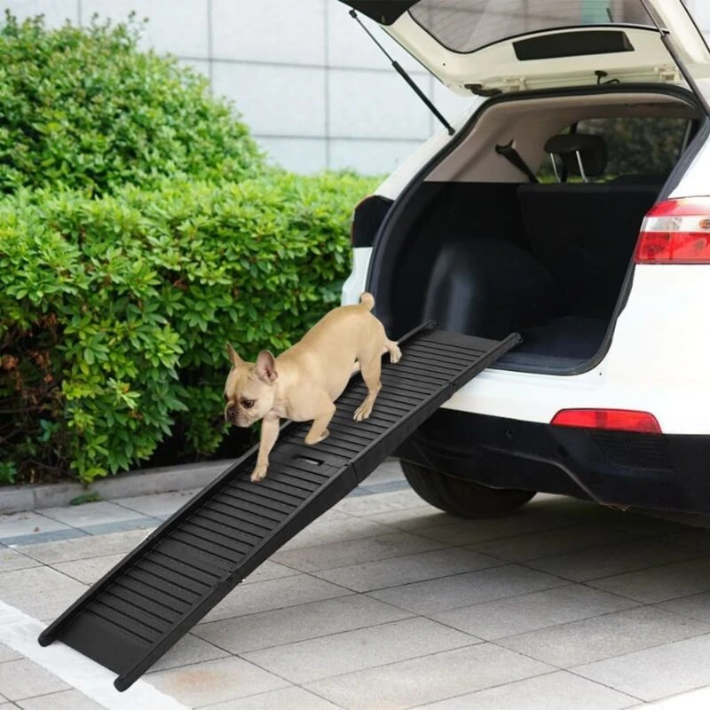 Image of VIDAXL Folding Dog Ramp Black 153x40x12.5cm Plastic vidaXL 8720287023036