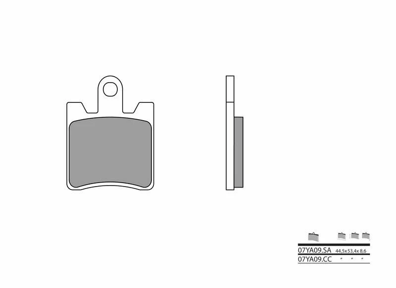 Image of Brembo S.p.A. Street Sintered Metal Brake pads - 07YA09SA