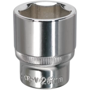 image of Sealey 1/2" Drive Hexagon WallDrive Socket Metric 1/2" 26mm