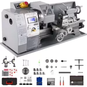 Image of VEVOR Benchtop Mini Metal Lathe 8"x16" Digital Display Variable Speed w/ Chucks