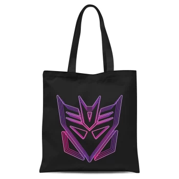 image of Transformers Neon Decepticon Tote Bag - Black