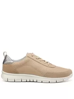 Image of Hotter Gravity Ii Leather And Suede Active Trainers - Camel, Brown, Size 9, Women