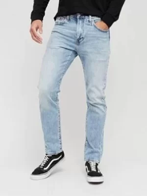 Image of Levis Levis 502 Taper Slim Fit Jeans, Light Indigo, Size 33, Length Long, Men