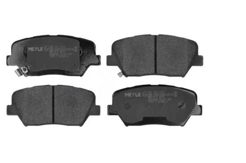 Image of MEYLE 025 257 5717 Brake pad set MEYLE-Original: True to OE. Front Axle, with acoustic wear warning, with anti-squeak plate Brake Pad Set,disc brake
