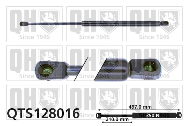 Image of QUINTON HAZELL Tailgate strut QUINTON HAZELL QTS128016
