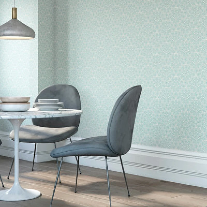 Image of Hoopla Walls Deco Fan Matt Wallpaper Blue