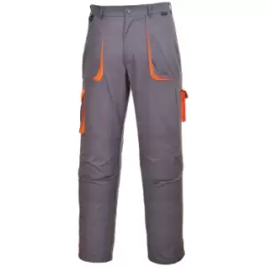 Image of Portwest Mens Texo Contrast Workwear Trousers (XXL/R) (Grey) - Grey