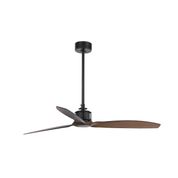 image of Just Medium Ceiling Fan Black, Walnut - Optional LED Light Sold Separately