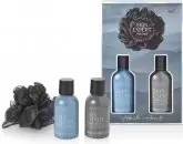 image of The Kind Edit Co. Skin Expert Mini Shower Gift Set 100ml Body Wash + 100ml Shampoo + Shower Flower