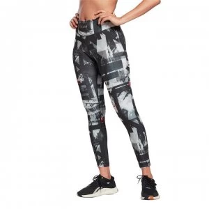 Image of Reebok MYT Print Tights Ladies - Black/White