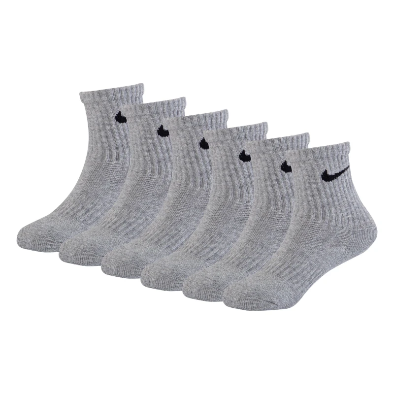 Image of Nike 6Pk DF Crew Sock Infants - Grey Grey C3 - C7