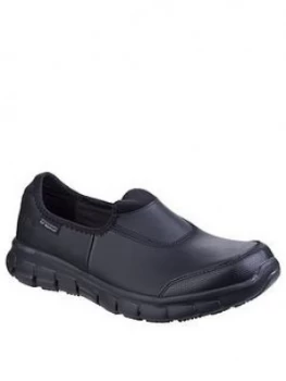 Image of Skechers Sure Track Plimsolls - Black, Size 4, Women