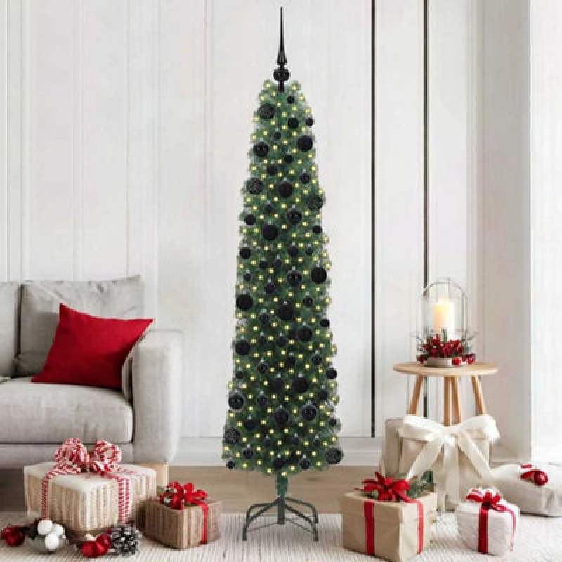 Image of Vidaxl Artificial Christmas Tree With 300 Leds With Stand Green 180 Cm