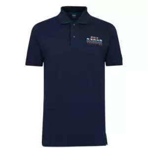 image of Paul And Shark Knitted Polo Shirt - Blue