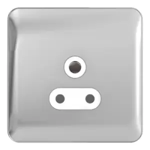 Image of Schneider LSD 1G 5A Round Pin Unswitched Socket White Insert Polished Chrome - GGBL3080WPC