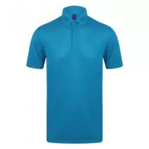 Image of Henbury Mens Stretch Microfine Pique Polo Shirt (XXL) (Sapphire)