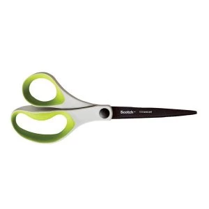 image of Scotch 1458T Titanium Scissors 200mm Stainless Steel Blades Ambidextrous Comfort Handles Green