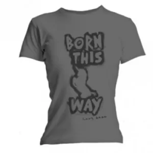 Image of Lady Gaga BTW Ladies Grey T Shirt: Large