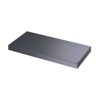 Image of Plain steel shelf internal fitment for systems storage - graphite grey