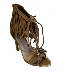 image of Qupid Interest fringe sandal White