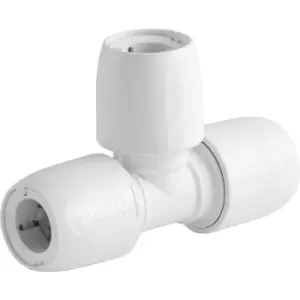 image of Hep2O Equal Tee 15mm in White Plastic