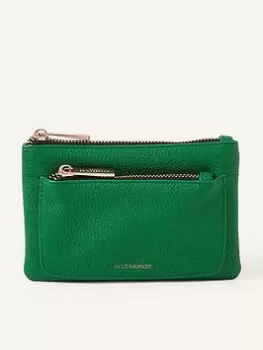 image of Accessorize Double Zip Coinpurse, Green, Women